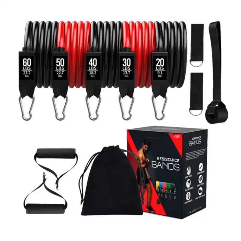 Portable Pilates Bar Kit with Resistance Bands Fitness Stick Home Gym