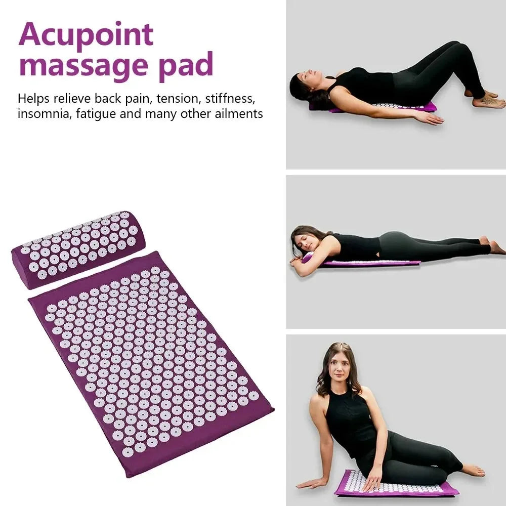Yoga Mat Back Pain Relief Needle Pad With Pillow