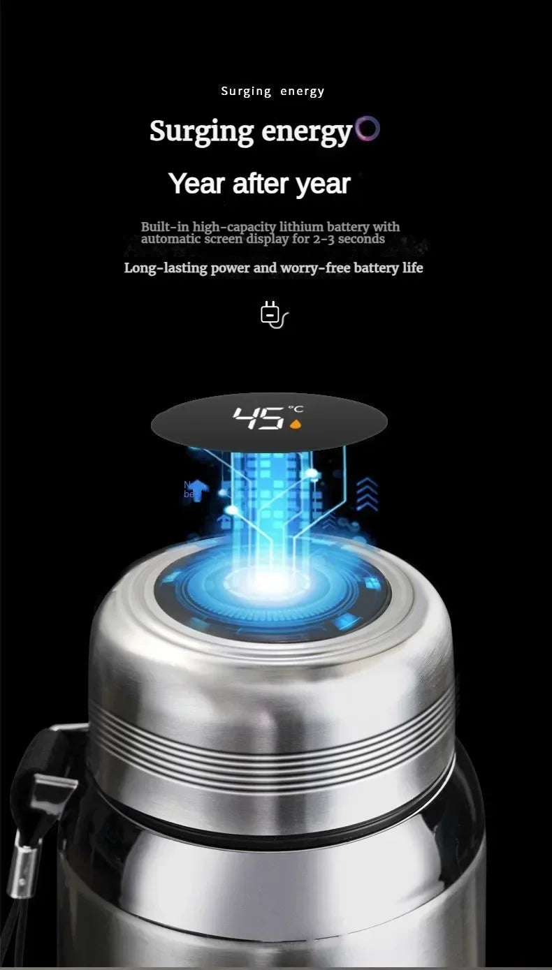 Stainless Steel Water Bottle with Intelligent Temperature