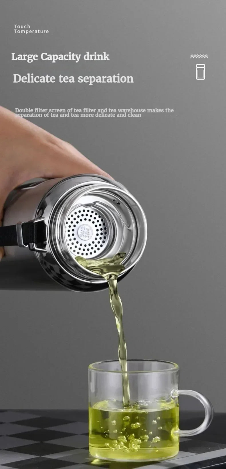 Stainless Steel Water Bottle with Intelligent Temperature