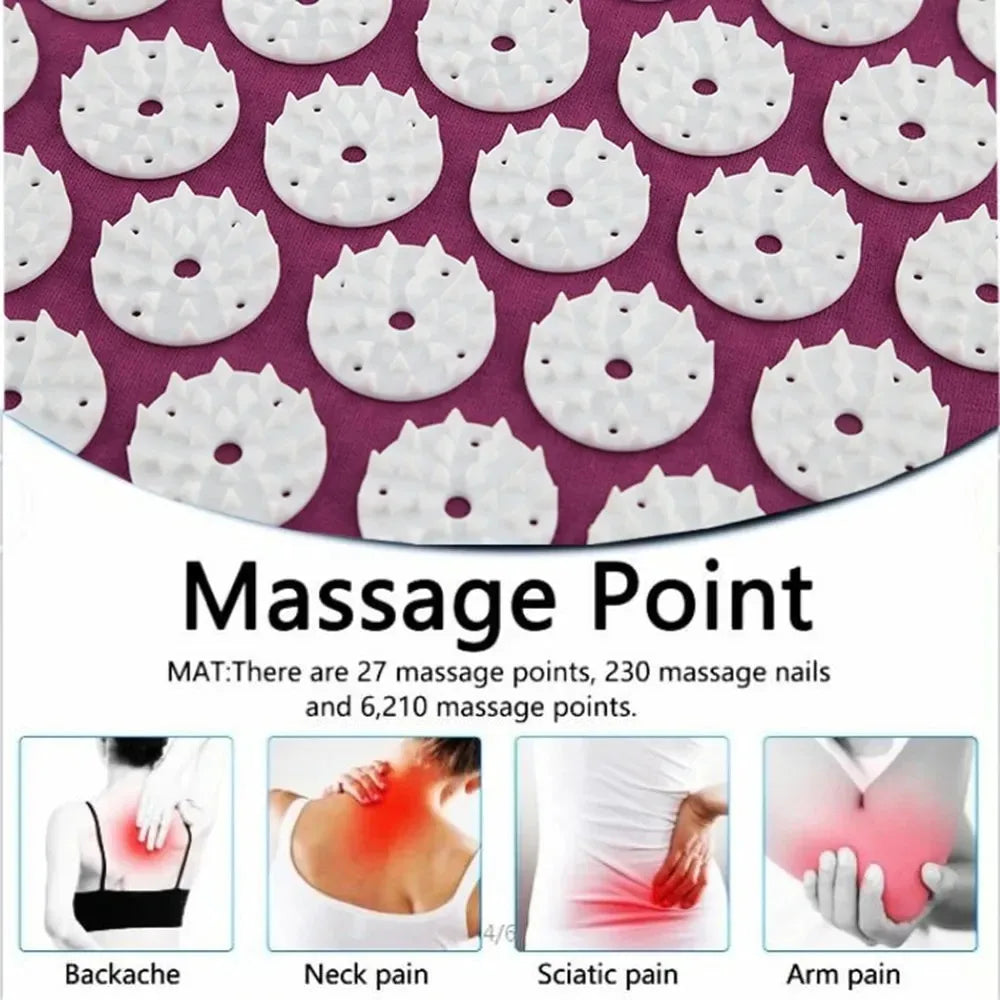 Yoga Mat Back Pain Relief Needle Pad With Pillow