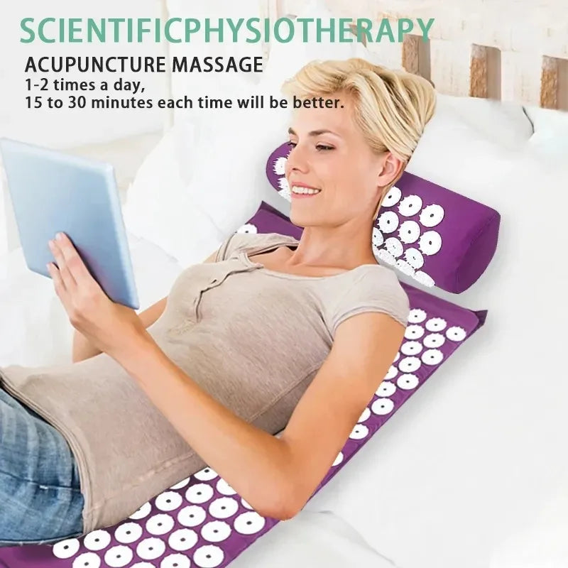 Yoga Mat Back Pain Relief Needle Pad With Pillow