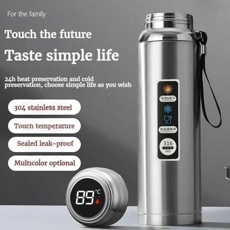 Stainless Steel Water Bottle with Intelligent Temperature