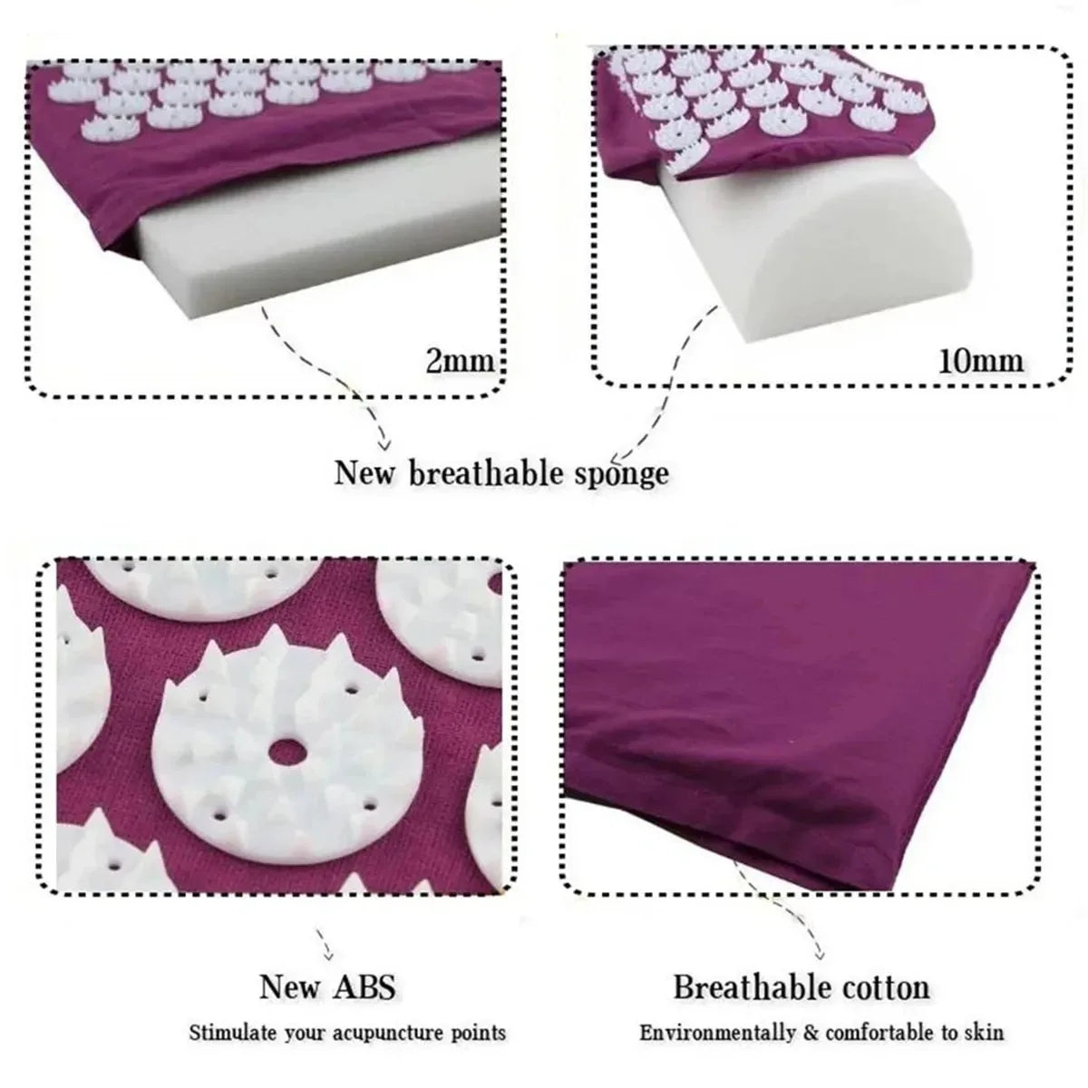Yoga Mat Back Pain Relief Needle Pad With Pillow