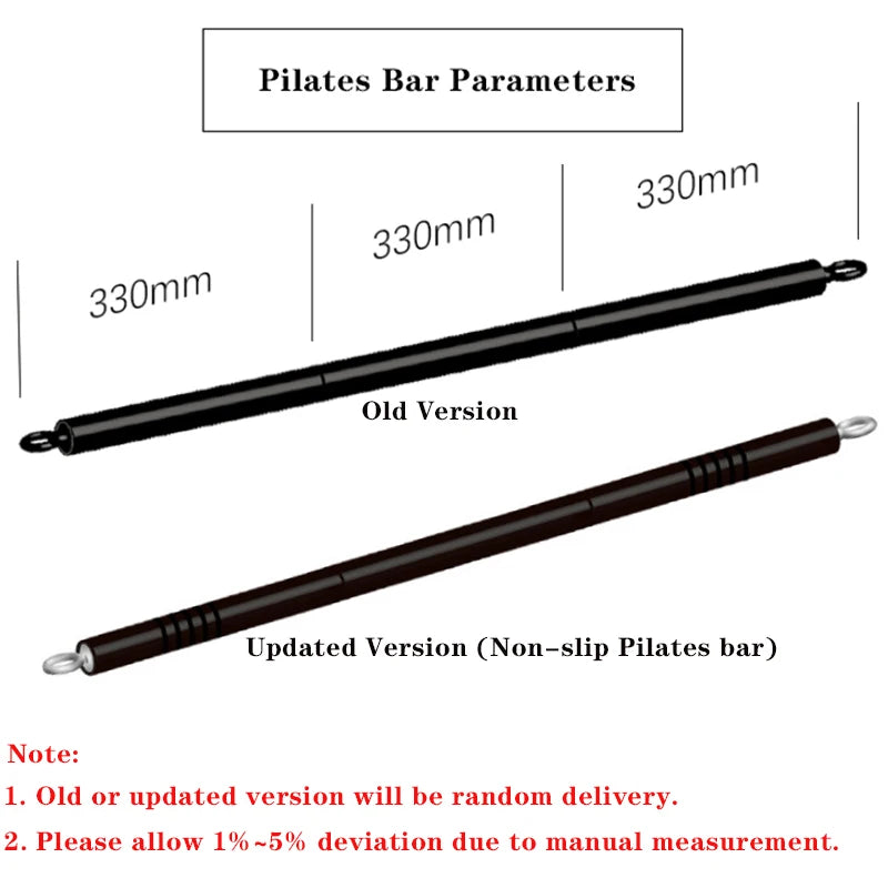 Portable Pilates Bar Kit with Resistance Bands Fitness Stick Home Gym