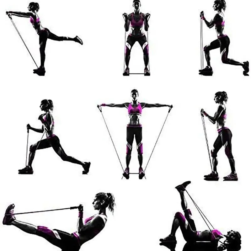 Workout Bands With Handles For Men Women, Strength Training Equipment At Home