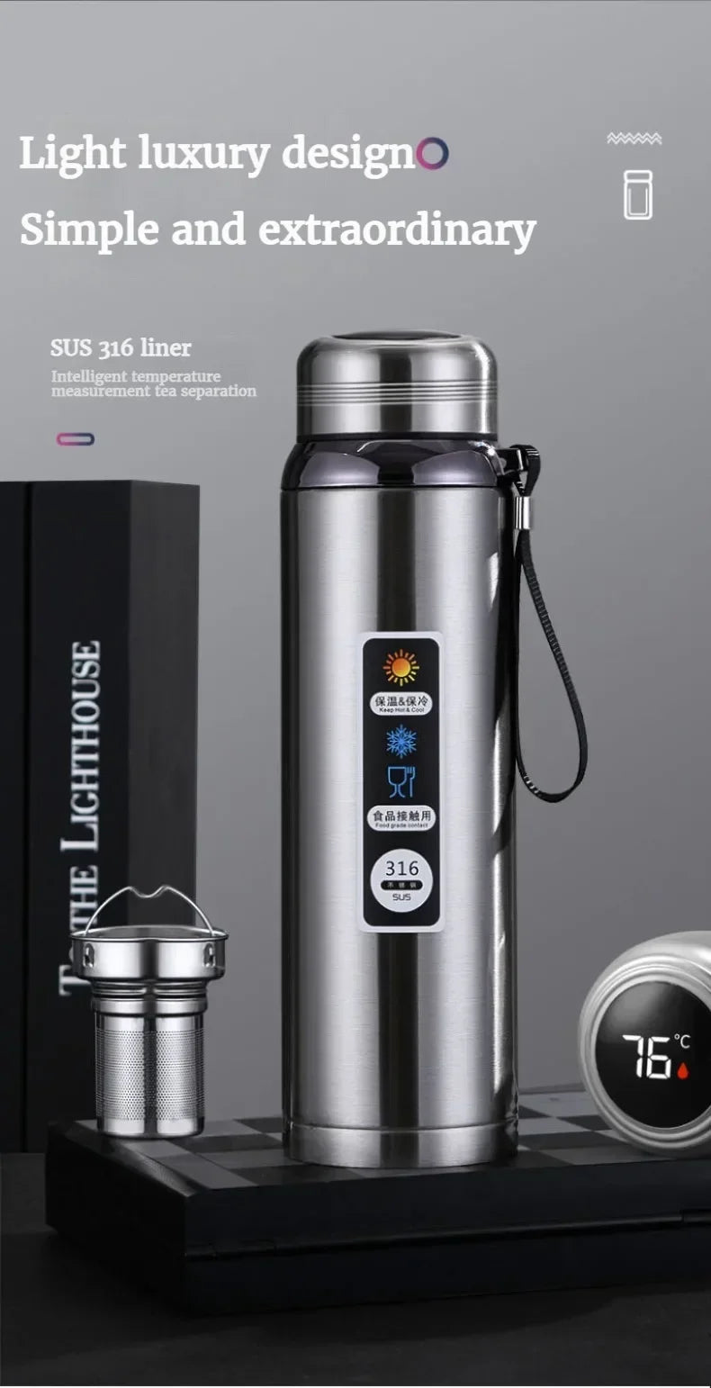 Stainless Steel Water Bottle with Intelligent Temperature