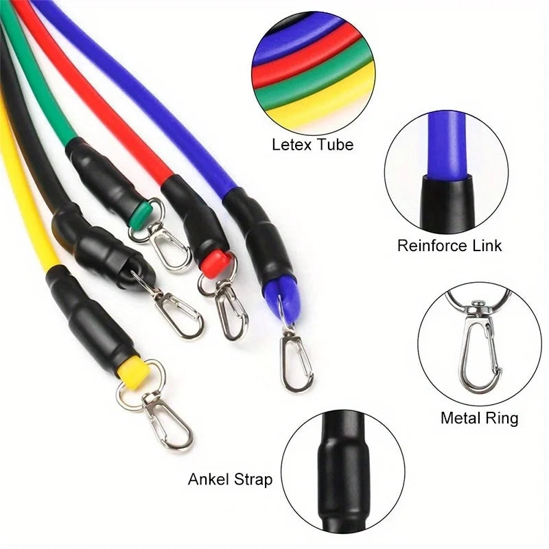 Portable Fitness Equipment, Ankle Strap, Chest Expander, Elastic Exercise Band