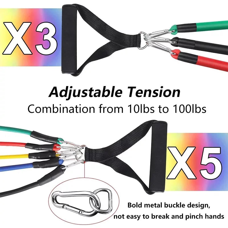 Portable Fitness Equipment, Ankle Strap, Chest Expander, Elastic Exercise Band