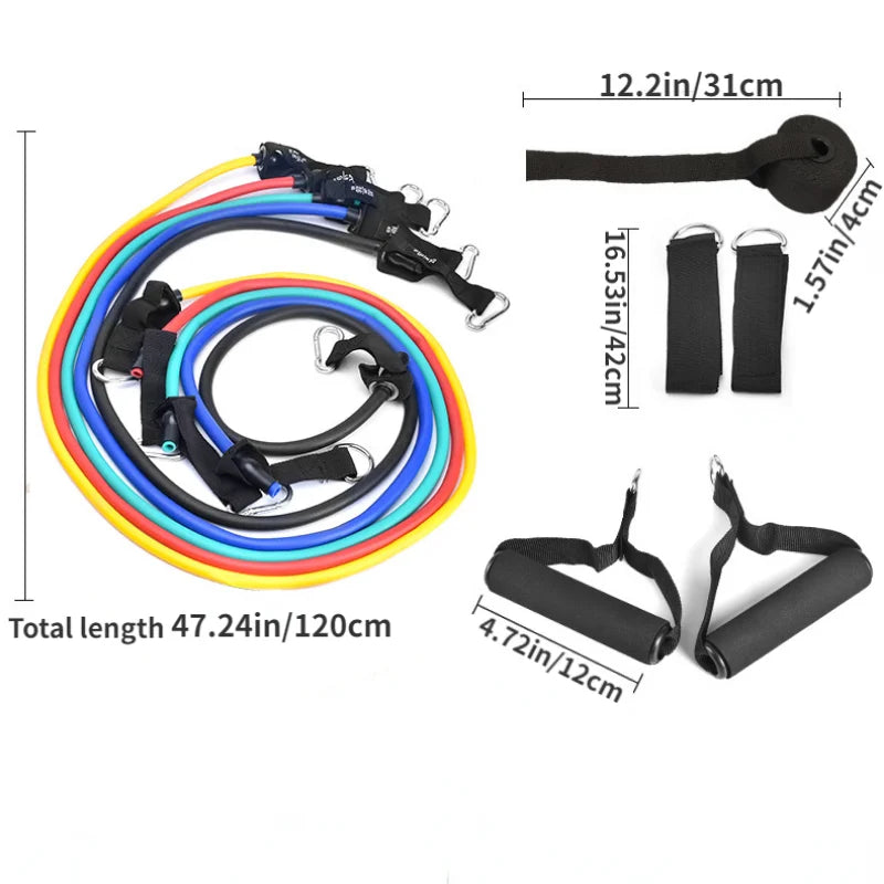 Portable Fitness Equipment, Ankle Strap, Chest Expander, Elastic Exercise Band
