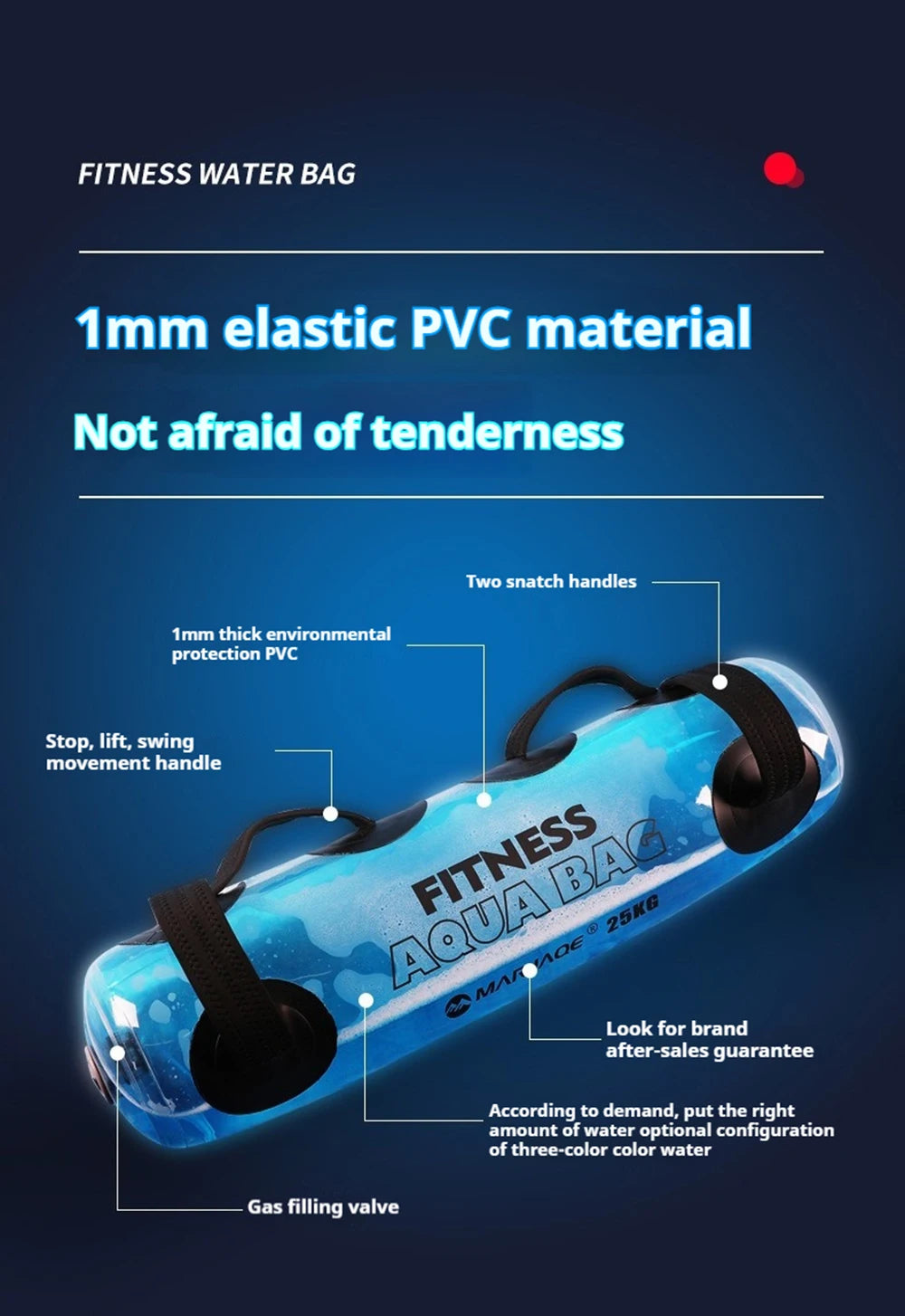 1mmPVC fitness water bag weight-bearing equipment adjustable weight